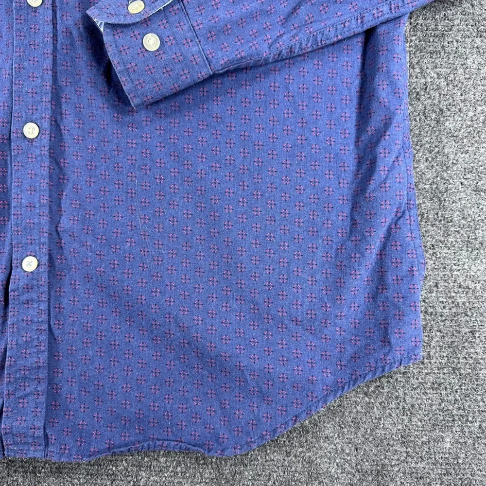 Banana Republic Button Down Mens XL Extra Large Blue Grant Slim Fit Luxe Poplin